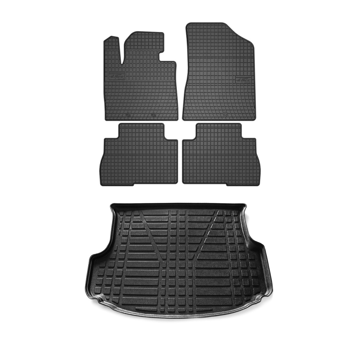KIA SORENTO Floor-Trunk Mats - Omac - El-Toro & YPS - Black - '14-'15